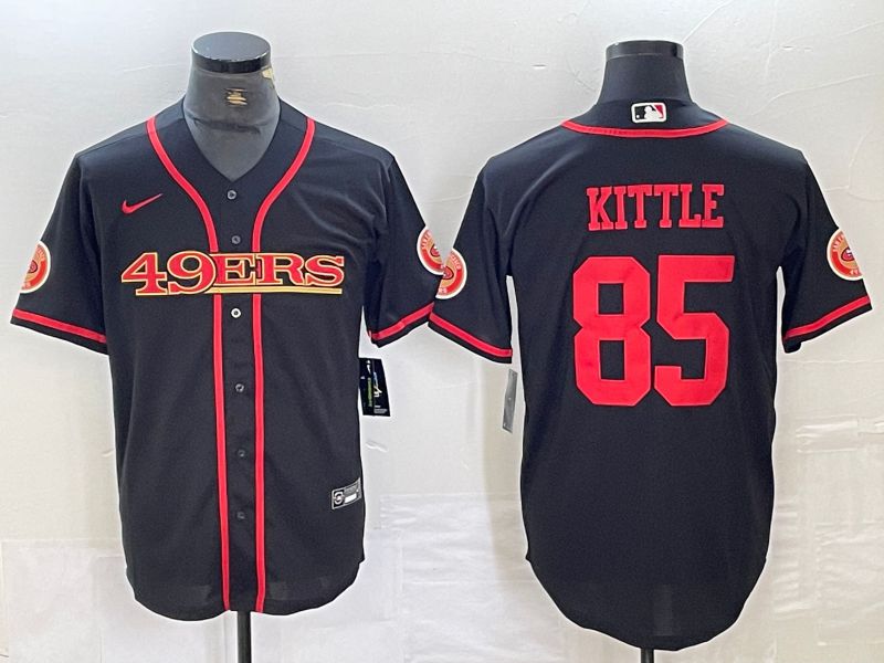 Men San Francisco 49ers 85 Kittle Black 2024 Nike Vapor Untouchable Co branded NFL Jersey style 1